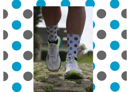Bild von triathlon.one Performance Socken - punkte grau/blau